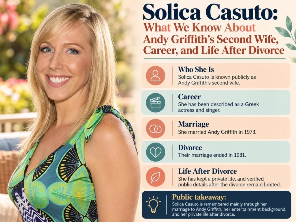 Solica Casuto: About Andy Griffith’s Second Wife, Career, and Life 