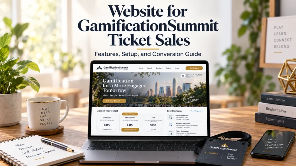 Website for GamificationSummit Ticket Sales