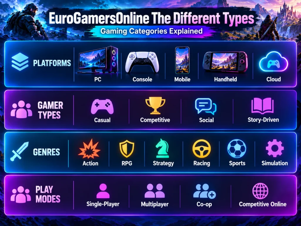 EuroGamersOnline The Different Types Gaming Categories Explained